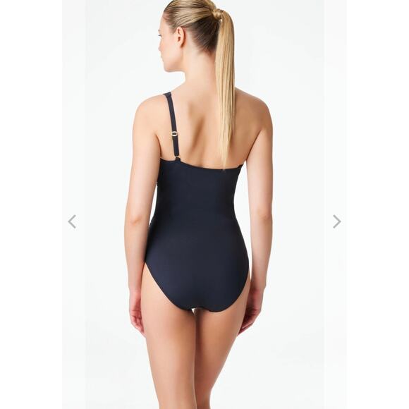 Bleu Rod Beattie OFF THE GRID ONE SHOULDER ONE PIECE SWIMSUIT Black Size 8 - Picture 7 of 7